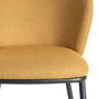 Silla Espiga Mostaza Tejido-Metal 55 X 55 X 78 cm (Set de 2)