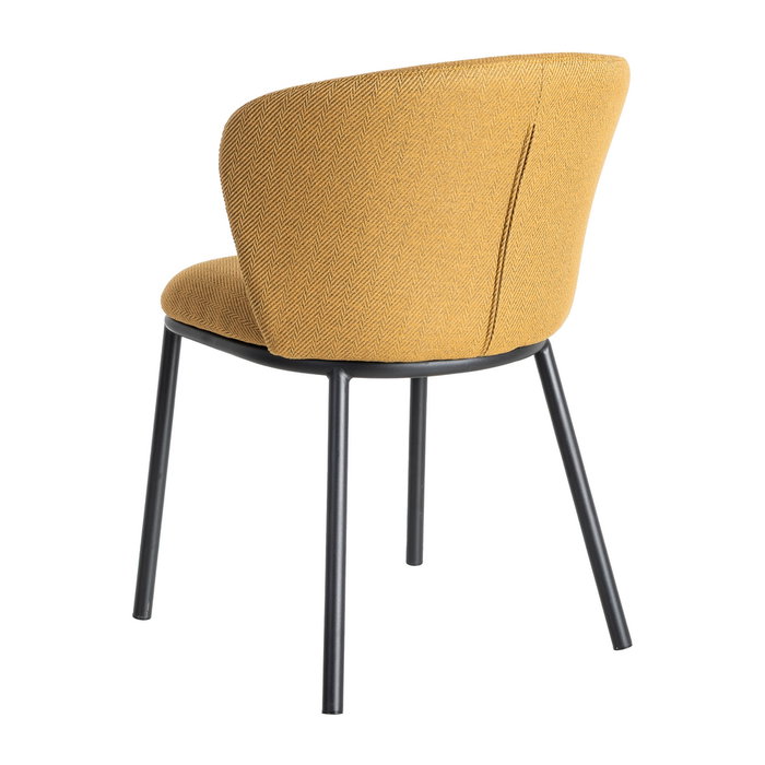 Silla Espiga Mostaza Tejido-Metal 55 X 55 X 78 cm (Set de 2) Silla Espiga Mostaza Tejido-Metal 55 X 55 X 78 cm (Set de 2)