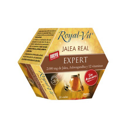 ROYAL VIT Expert Jalea Real y Ashwagandha sin azúcar 20 viales