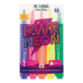 Marcador Fluor Mooving Neon Estuche De 5