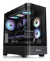 Thermaltake Caja PC View 290 TG ARGB Midi Tower ATX Negro CA-1L-00M1WN-00 con Ventana de Vidrio Templado y Panel Frontal ARGB