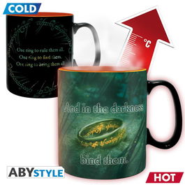 Abystyle Taza Térmica El Señor de los Anillos con Cambio de Calor - Sauron - 460 ml - Cerámica Coleccionable - Licencia Oficial