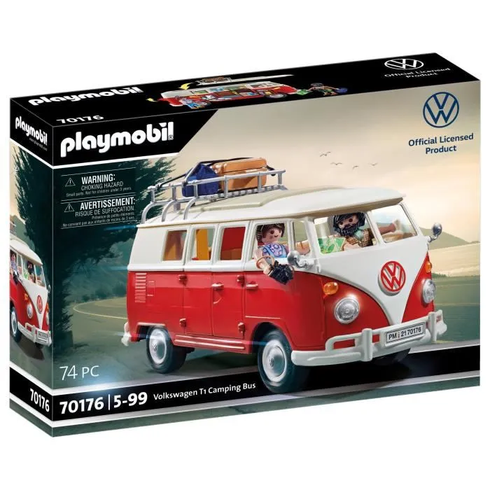 Playmobil Autobús Volkswagen T1 Clásico 70176 con portaequipajes extraíble y detalles de los años 60 para dormir Playmobil Autobús Volkswagen T1 Clásico 70176 con portaequipajes extraíble y detalles de los años 60 para dormir