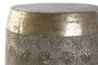 DKD Home Decor Set de 2 Mesitas Auxiliares de Metal Envejecido Blanco y Dorado