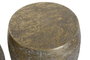 DKD Home Decor Set de 2 Mesitas Auxiliares de Metal Envejecido Blanco y Dorado