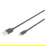 Digitus Cable USB 2.0 A Macho a Micro USB B Macho, Negro, 1.8 Metros, para Carga y Sincronización de Datos