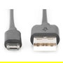 Digitus Cable USB 2.0 A Macho a Micro USB B Macho, Negro, 1.8 Metros, para Carga y Sincronización de Datos