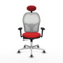 PIQUERAS Y CRESPO Silla de oficina Jorquera con mecanismo Sincro/Traslack Rojo y Blanco
