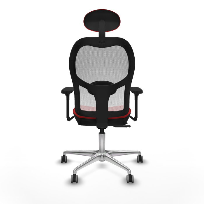 PIQUERAS Y CRESPO Silla de oficina Jorquera con mecanismo Sincro/Traslack Rojo y Blanco