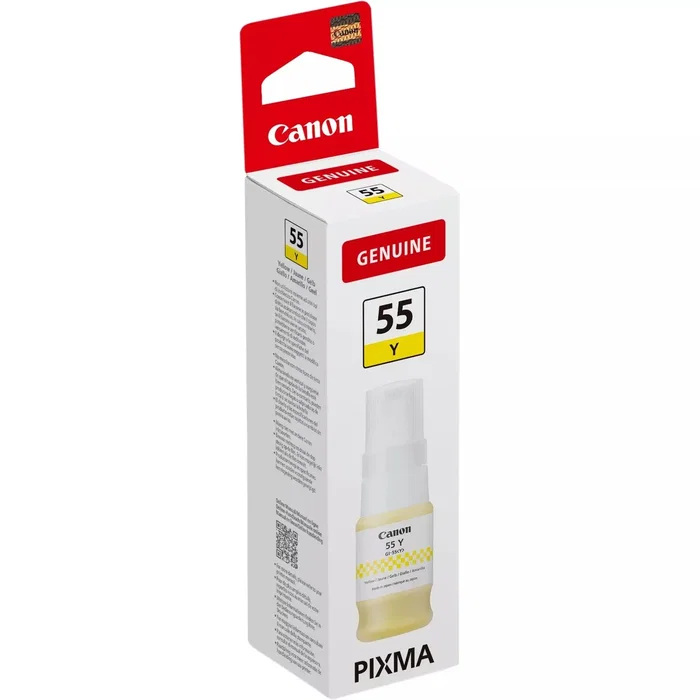 Canon Botella de tinta original GI-55 amarilla para impresoras MAXIFY GX1050/GX2050 - Cartucho 6291C001, 40 ml, rendimiento 3000 páginas