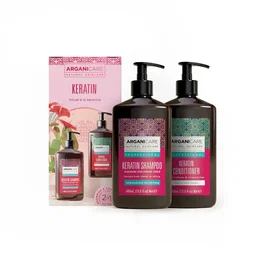 Arganicare Set de Queratina con Champú y Acondicionador Sin Aclarado