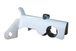 Soporte barra 1=12 frente blanco con tornillo 1200103