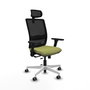 PIQUERAS Y CRESPO Silla de oficina Haches con mecanismo Sincro/Traslack Verde oliva y Negro
