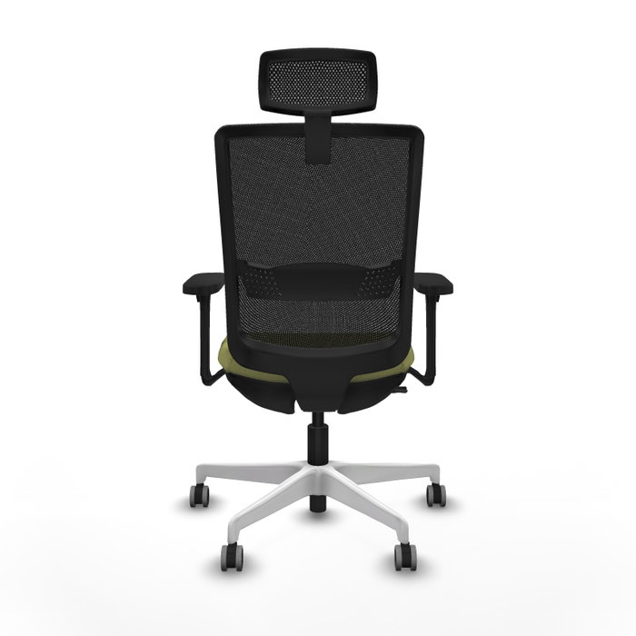 PIQUERAS Y CRESPO Silla de oficina Haches con mecanismo Sincro/Traslack Verde oliva y Negro