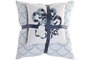 DKD Home Decor Cojin Atlantico Azul Blanco Algodon 50 x 50 x 10 cm Set de 2