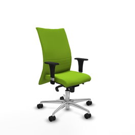 PIQUERAS Y CRESPO Silla Albacete Confidente Sincro Pistacho con Base de Aluminio