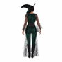 My Other Me Disfraz Bruja Del Aquelarre Verde con Sombrero, Top Con Cola, Corpiño Y Mallas Talla S