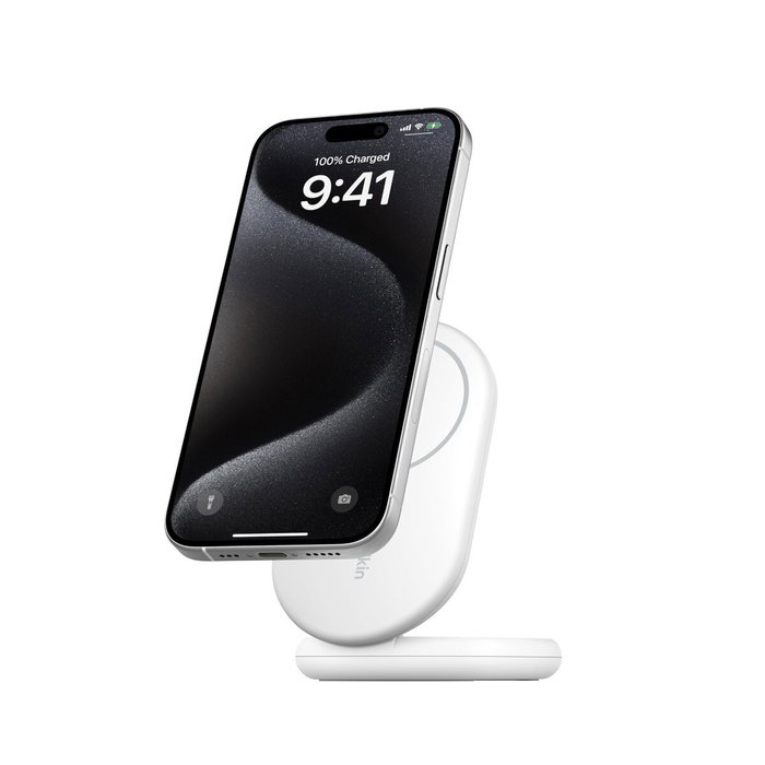 Belkin BoostCharge Cargador inalámbrico Qi2 y MagSafe Blanco