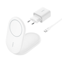 Belkin WIB007VFWH Cargador Inalámbrico para Auriculares y Smartphone, Carga Rápida USB C, Blanco