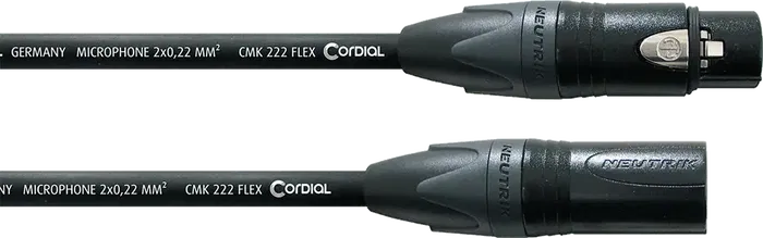Cordial Cable XLR CMK222-Flex 10 Metros Ultraflexible para Escenario y Estudio