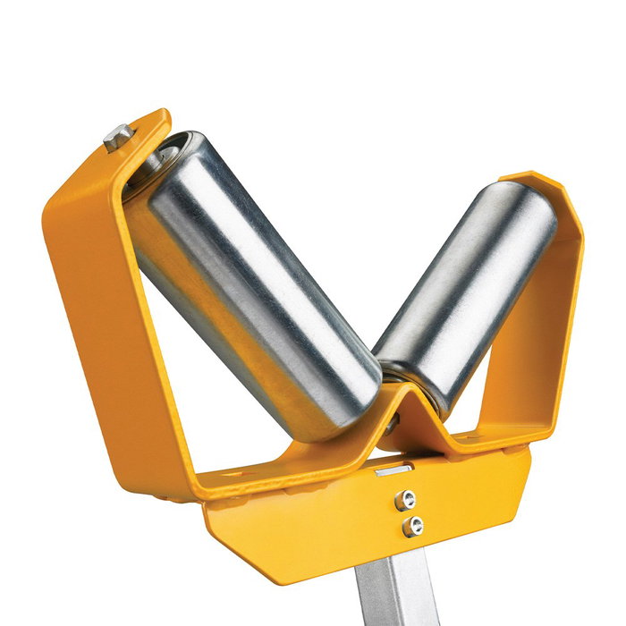 Toughbuilt Base con Rodillos en V de 60 kg, Ajustable 80-115 cm para Tubos, Rodillos de Acero Galvanizado, Plegable con Pies Ajustables