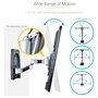 StarTech.com Soporte VESA de Pared Articulado y Retráctil para TV Plano/Curvo de hasta 65 Pulgadas y 45 kg, 400x400 mm, Negro/Plata