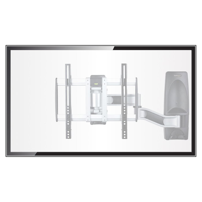 StarTech.com Soporte VESA de Pared Articulado y Retráctil para TV Plano/Curvo de hasta 65 Pulgadas y 45 kg, 400x400 mm, Negro/Plata