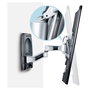 StarTech.com Soporte VESA de Pared Articulado y Retráctil para TV Plano/Curvo de hasta 65 Pulgadas y 45 kg, 400x400 mm, Negro/Plata