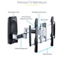 StarTech.com Soporte VESA de Pared Articulado y Retráctil para TV Plano/Curvo de hasta 65 Pulgadas y 45 kg, 400x400 mm, Negro/Plata