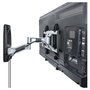 StarTech.com Soporte VESA de Pared Articulado y Retráctil para TV Plano/Curvo de hasta 65 Pulgadas y 45 kg, 400x400 mm, Negro/Plata