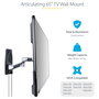 StarTech.com Soporte VESA de Pared Articulado y Retráctil para TV Plano/Curvo de hasta 65 Pulgadas y 45 kg, 400x400 mm, Negro/Plata