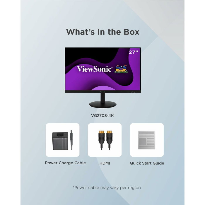 ViewSonic VG2708-4K 27 pulg. 4K UHD IPS Negro
