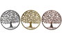 DKD Home Decor Decoración de Pared Metal Árbol Surtido 100x100 cm