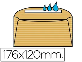 Liderpapel Sobre Crema Comercial Normalizado Engomado 120x176mm Caja de 500 Unidades