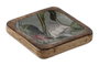 DKD Home Decor Vaciabolsillos Alpino Mushrooms 24 Azul Natural 10 x 10 x 2.5 cm (4 Unidades)