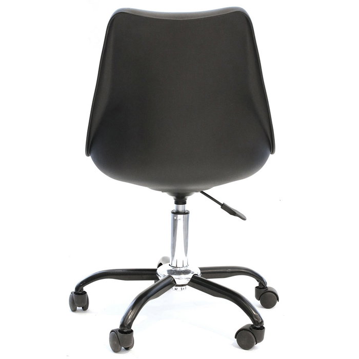 Home Deco Factory Silla con Ruedas Kiruna Negra Home Deco Factory Silla con Ruedas Kiruna Negra
