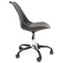Home Deco Factory Silla con Ruedas Kiruna Negra