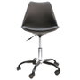 Home Deco Factory Silla con Ruedas Kiruna Negra