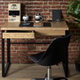Home Deco Factory Silla con Ruedas Kiruna Negra