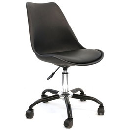 Home Deco Factory Silla con Ruedas Kiruna Negra