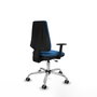PIQUERAS Y CRESPO Silla de oficina Elche Azul claro con base cromada