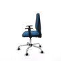 PIQUERAS Y CRESPO Silla de oficina Elche Azul claro con base cromada