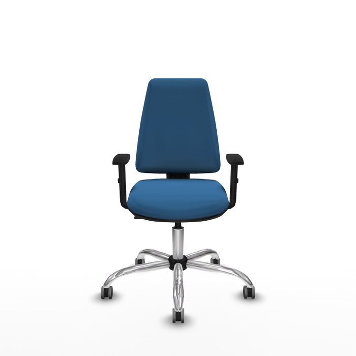PIQUERAS Y CRESPO Silla de oficina Elche Azul claro con base cromada