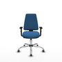 PIQUERAS Y CRESPO Silla de oficina Elche Azul claro con base cromada