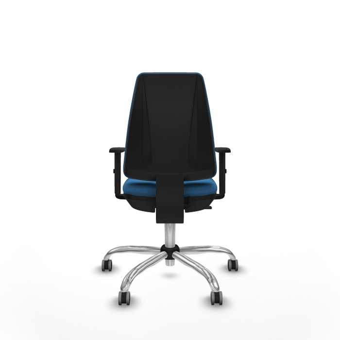 PIQUERAS Y CRESPO Silla de oficina Elche Azul claro con base cromada