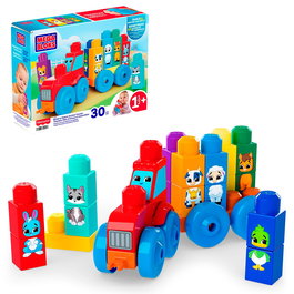 MEGA BLOKS Jkg33 - Tractor Construye Y Empareja - 30 Piezas con Animales de Granja - Juguete de Construcción para Niños +12 Meses (Español)