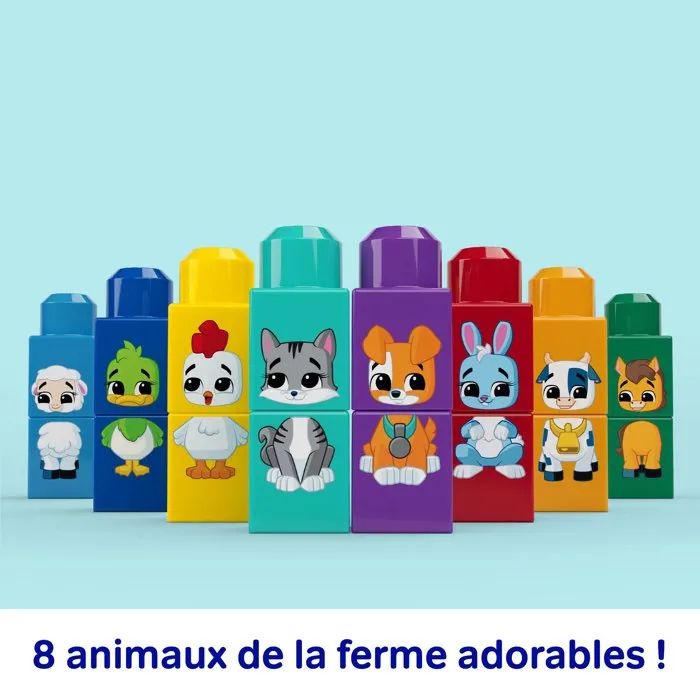 Mega Bloks JKG33 - Tractor de Animales, Juguete de Construcción Mega Bloques para Niños a Partir de 18 Meses