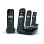 Gigaset AS690 A Quattro Teléfono Fijo Inalámbrico Negro con Contestador y Manos Libres