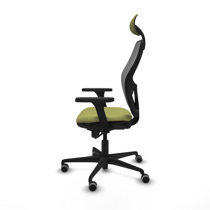 PIQUERAS Y CRESPO Silla de oficina Jorquera con mecanismo sincro, verde oliva y gris