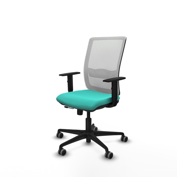 PIQUERAS Y CRESPO Silla de oficina Haches Turquesa y Blanco